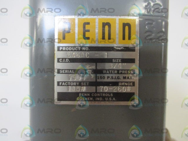 PENN V46AC-1 3/4" WATER VALVE *NEW NO BOX*