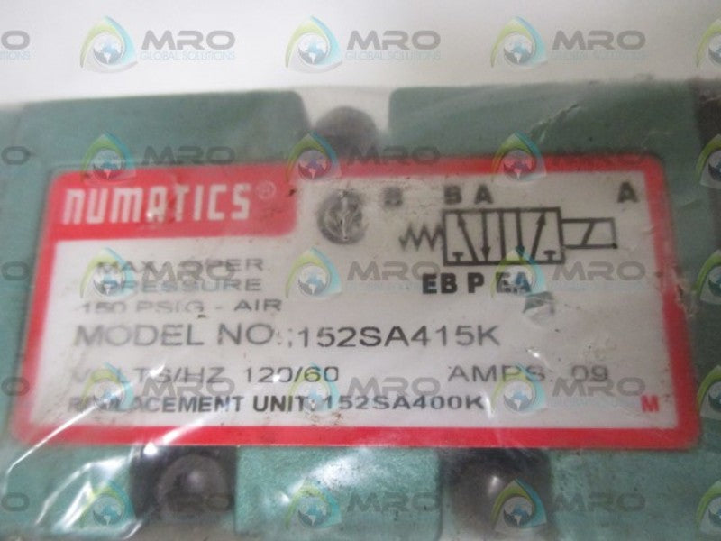 NUMATICS 152SA415K SOLENOID VALVE * NEW IN A BAG *