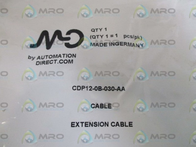 AUTOMATION DIRECT CDP12-0B-030-AA EXTENSION CABLE * NEW IN FACTORY BAG *