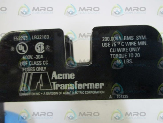ACME A-701235 PRIMARY FUSE KIT * NEW NO BOX *