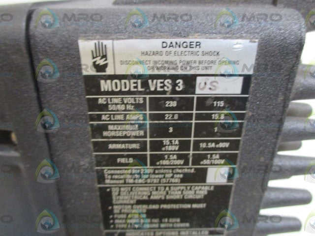 BOSTON GEAR VES 3 US RATIOTROL DC MOTOR CONTROL *NEW NO BOX*