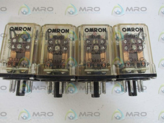 LOT OF 4 OMRON MK2P RELAY  *USED*