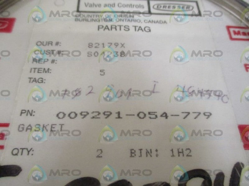 DRESSER 009291-054-779 GASKET (2QTY.) * ORIGINAL PACKAGE *