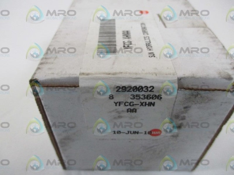 SUN HYDARULIC YFCG-XHN-AA PRESSURE COMPENSATOR * FACTRORY SEALED *