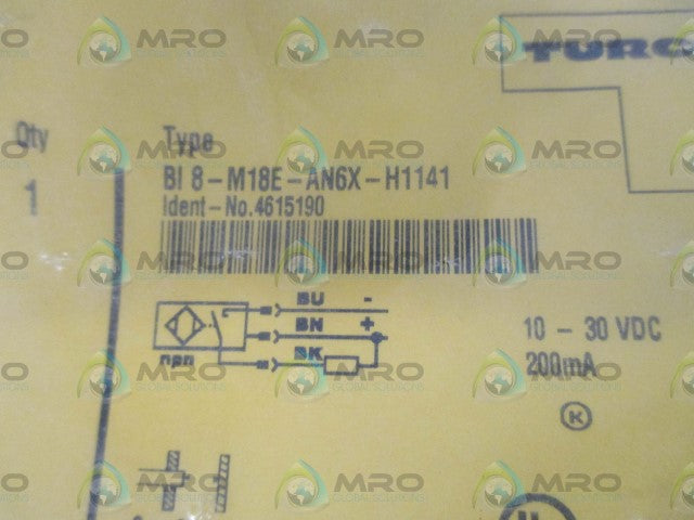 TURCK BI8-M18E-AN6X-H1141 PROXIMITY SENSOR * NEW IN A FACTORY BAG *