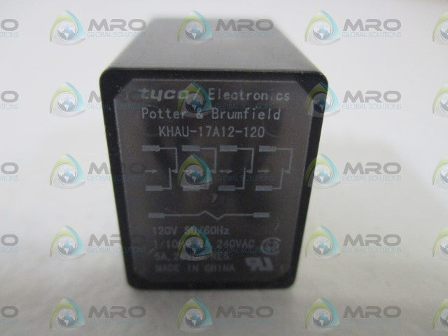 LOT OF 7 TYCO KHAU-17A12-120 RELAY 120V *NEW NO BOX*