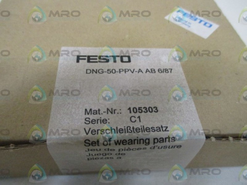 FESTO DNG-50-PPV-A AB6/87 REPAIR KIT FOR PNEUMATIC CYLINDER * FACTORY SEALED *