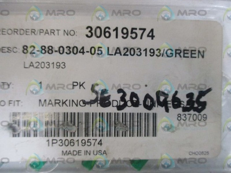 GRAPHIC CONTROLS 30619574 82-88-0304-05 LA203193/GREEN (5QTY.) * NEW *