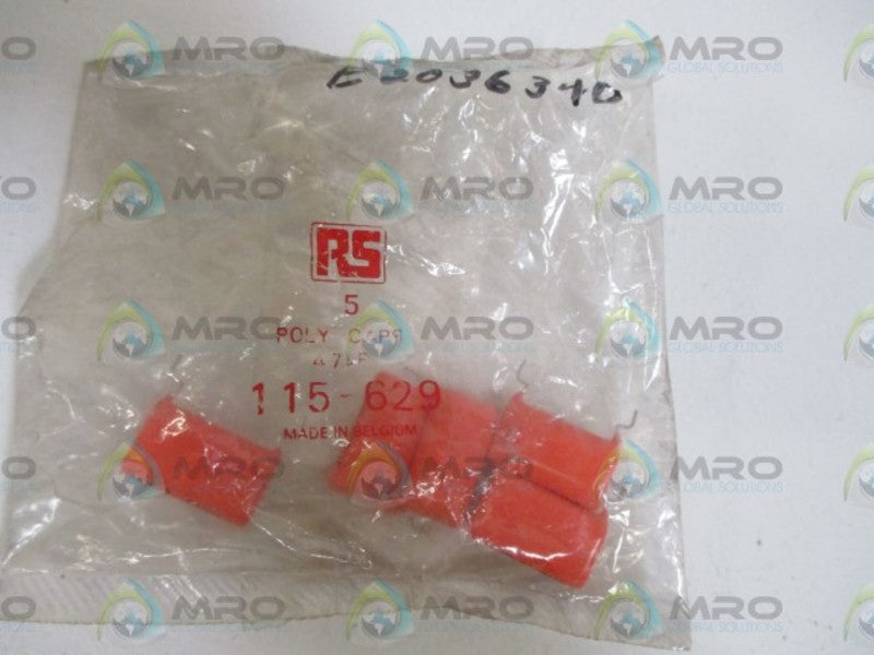 LOT OF 5 RS 115-629 POLY CAPS *NEW IN A FACTORY BAG*