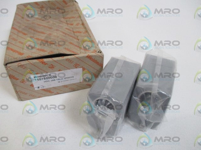 LOT OF 2 WEIDMULLER 1657850000 (HDC 16B TSLU 1PG21G) HOOD *NEW IN BOX*