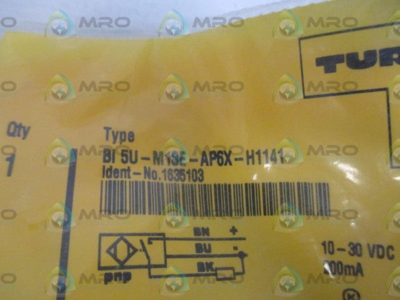 TURCK BI5U-M18E-AP6X-H1141 PROXIMITY SENSOR * NEW IN A FACTORY BAG *