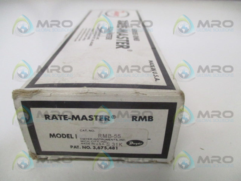 DWYER RATE-MASTER RMB-55 FLOW METER 50-400 SCFH AIR  NSMP