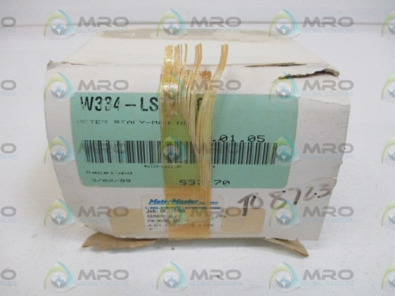 METTER MASTER W334-LSPZ-00 PANEL METER *NEW IN BOX*