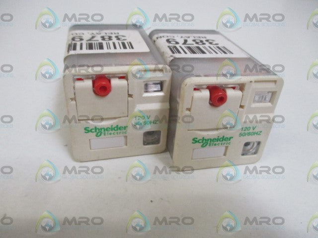 LOT OF 2 TELEMECANIQUE RUMC2AB2F7 RELAY *USED*