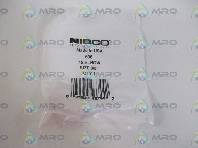 LOT OF 6 NIBCO 606 45-ELBOW SIZE 3/8" *NEW IN A FACTORY BAG*