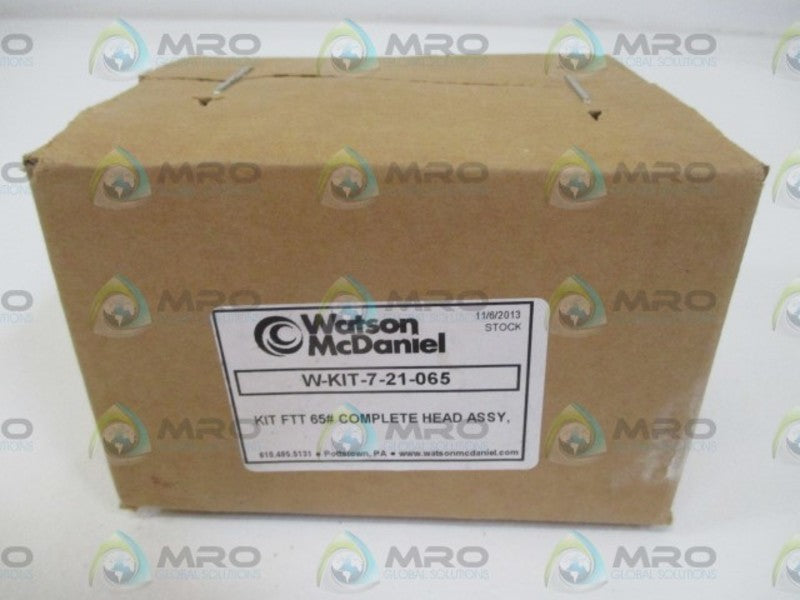 WATSON MCDANIEL W-KIT-7-21-065 COMPLETE HEAD ASSY. *NEW IN BOX*