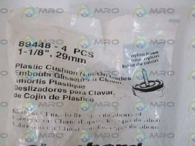 LOT OF 4 SHEPHERD 89448-4 PLASTIC CUSHION NAIL-ON GLIDES *NEW IN A FACTORY BAG*