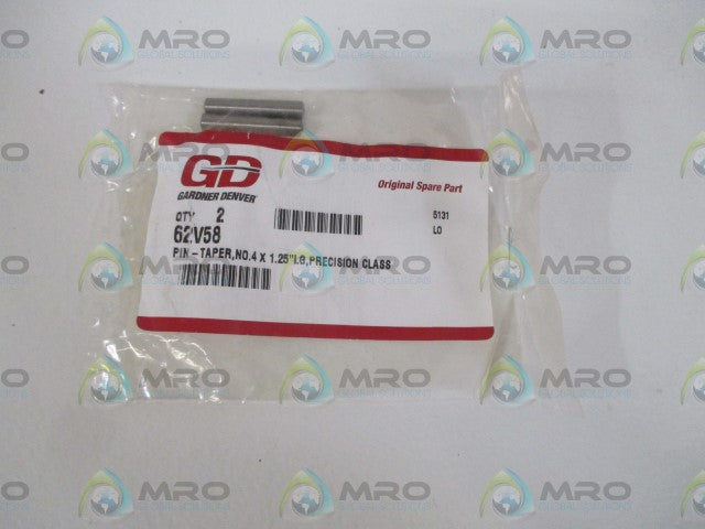 LOT OF 2 GARDNER DENVER 62V58 PIN-TAPER *NEW IN A BAG*