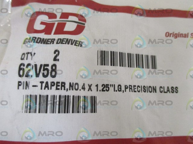 LOT OF 2 GARDNER DENVER 62V58 PIN-TAPER *NEW IN A BAG*