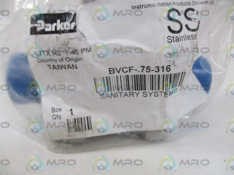 PARKER BVCF-.75-316 BALL VALVE * NEW IN A BAG *'