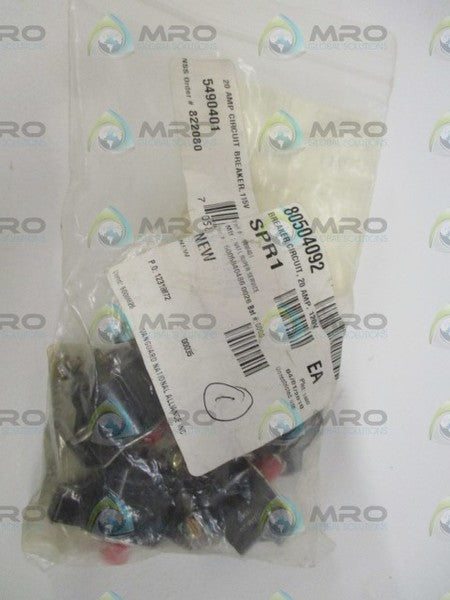 LOT OF 5 TEXAS INSTR. CDM-20  5490401 CIRCUIT BREAKER 20AMP,120V*NEW IN BAG*
