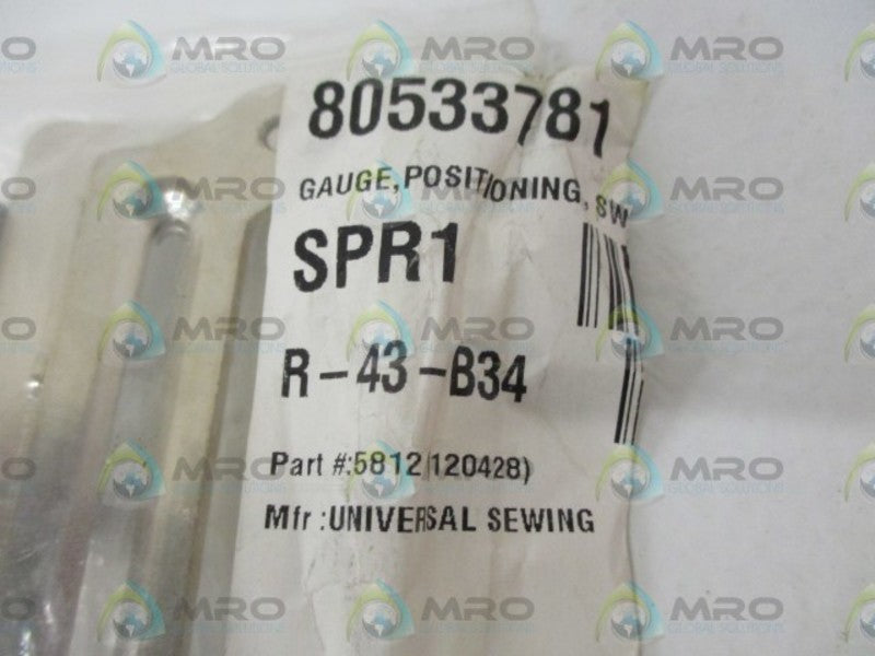 UNIVERSAL 5812 (120428) POSITIONING GAUGE * NEW IN A BAG *