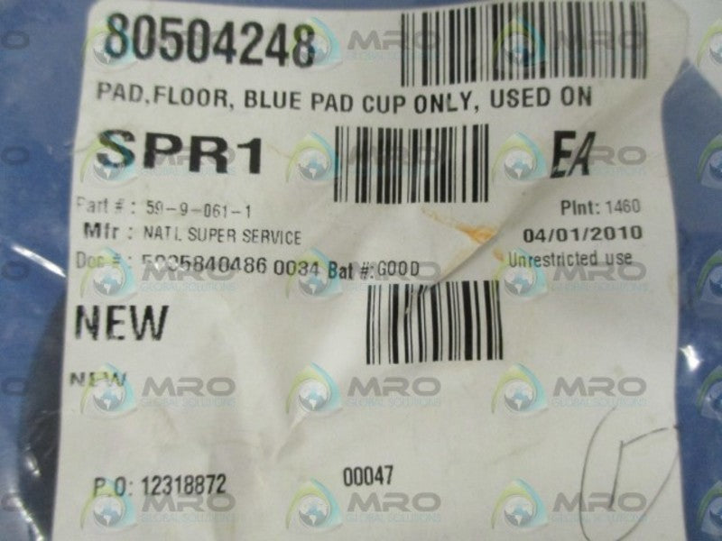 NATIONAL SUPER SERVICE 59-9-061-1 BLUE PAD CUP ONLY * NEW IN A BAG *