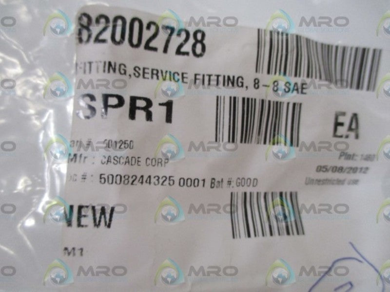 LOT OF 2 CASCADE 601250 FITTING *NEW IN A BAG*