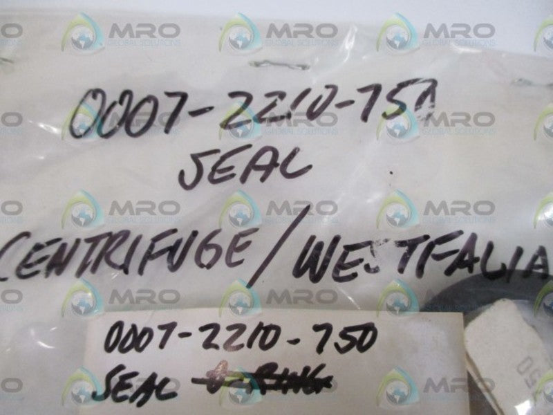 WESTFALIA 0007-2210-750 SEAL * NEW IN A FACTORY BAG *