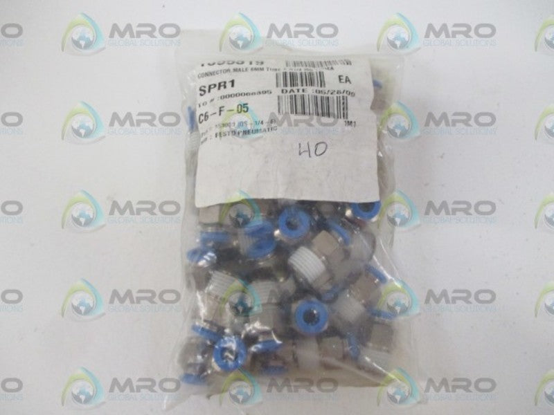 LOT OF 40 FESTO 153003(QS-1/4-6) MALE CONNECTOR *NEW IN A BAG*
