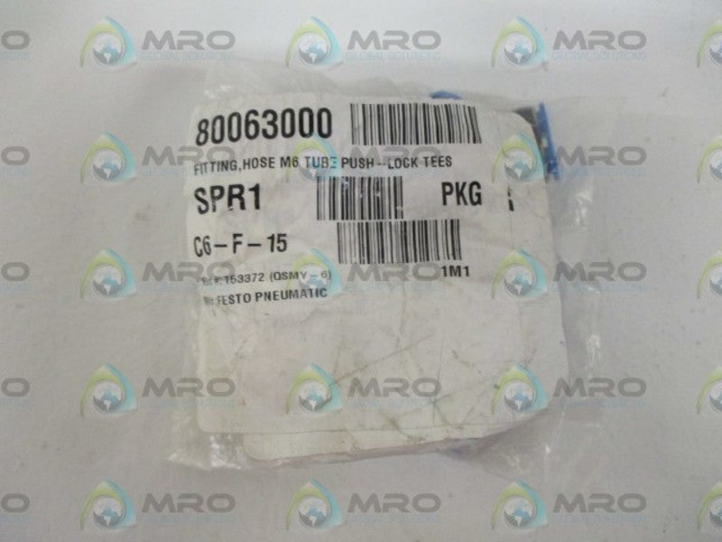LOT OF 10 FESTO 153372 (QSMY-6) FITTING *NEW IN A BAG*