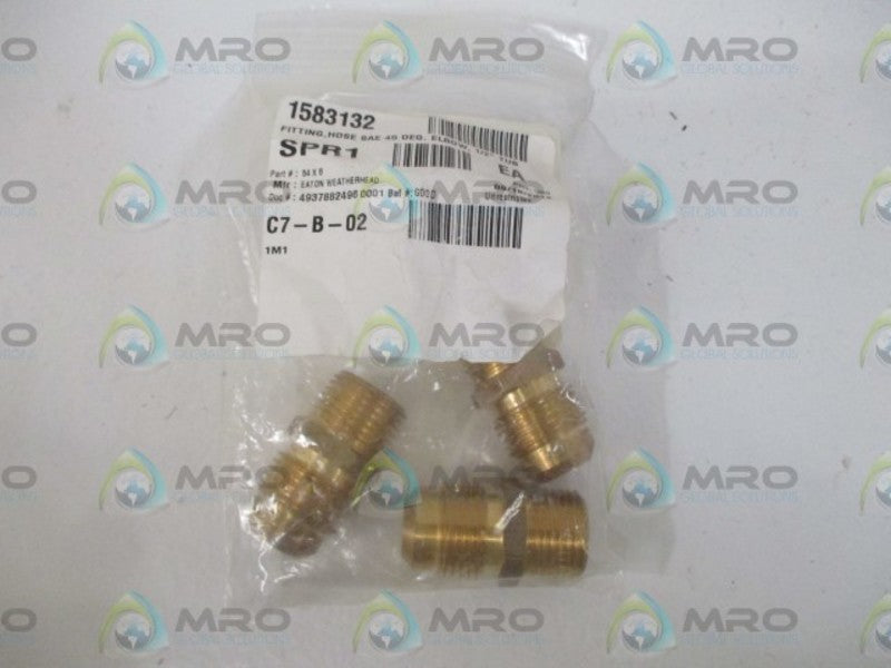 LOT OF 3 EATON 54X8 HOSE FITTING *NEW IN A BAG*
