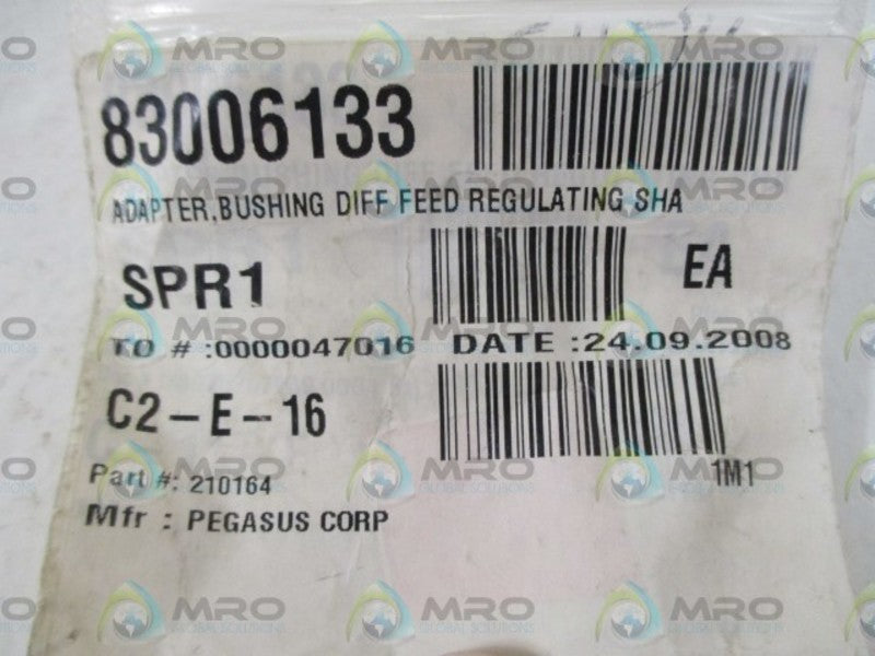 LOT OF 6 PEGASUS CORP. 210164 BUSHING ADAPTER *NEW IN A BAG*