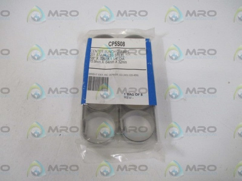 LOT OF 8 BAND-IT CP5S08 CENTER PUNCH CLAMPS *NEW IN A FACTORY BAG*