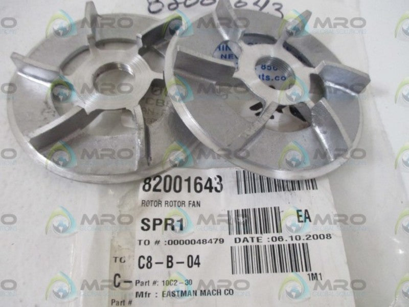 LOT OF 2 EASTMAN MACH CO. 10C2-30 ROTOR FAN *NEW IN A BAG*