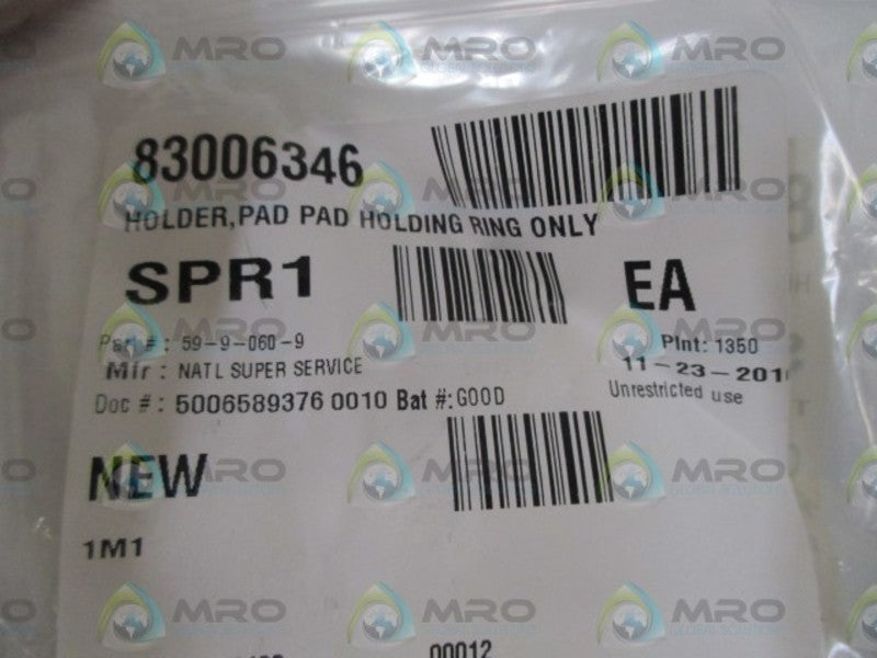 LOT OF 2 NATIONAL SUPER SERVICE 59-9-060-9 PAD HOLDING *NEW IN A BAG*