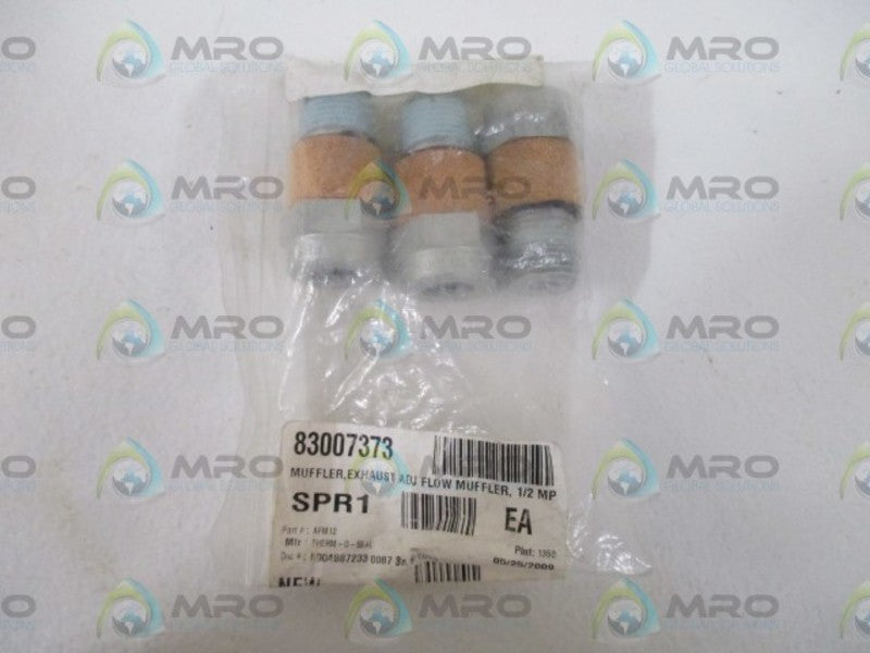 LOT OF 3 THERM-O-SEAL AFM12 EXHAUST ADJ FLOW MUFFLER *NEW IN A BAG*