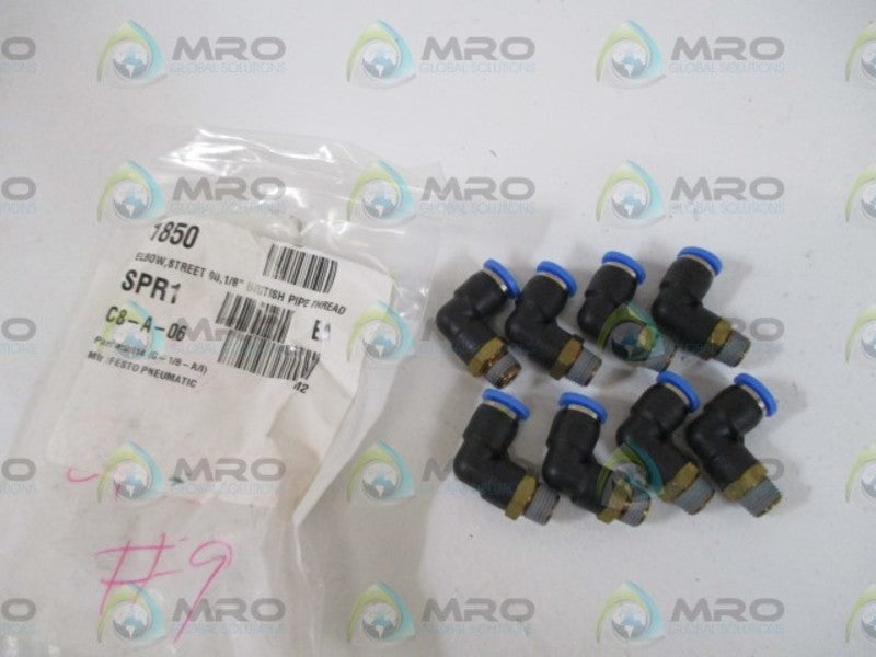 LOT OF 8 FESTO 3614 (G-1/8-A/I) THREAD ELBOW *NEW IN A BAG*