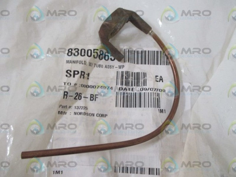 NORDSON 137225 MANIFOLD W/TUBE ASSY. * NEW IN A BAG *