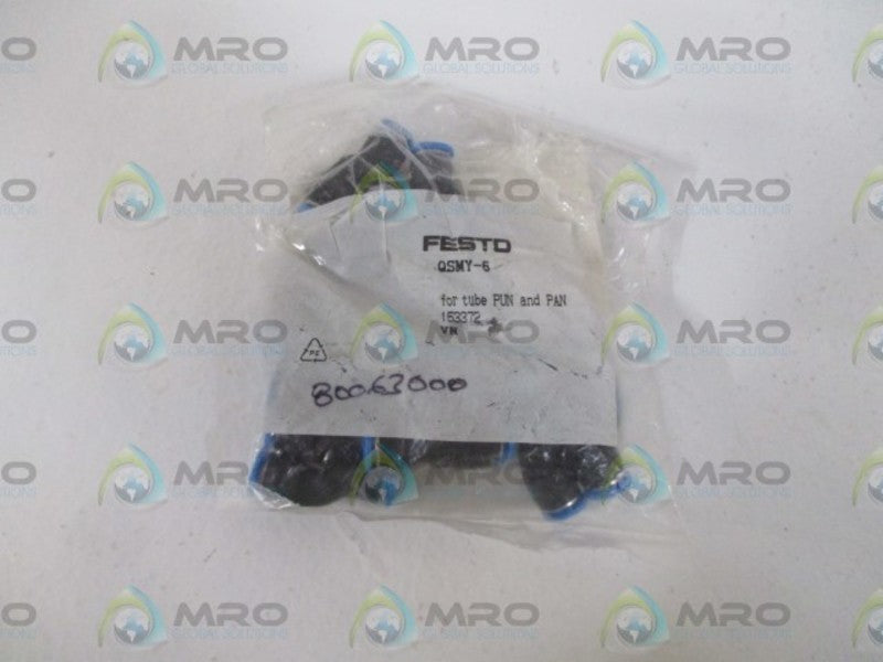 LOT OF 10 FESTO 153372 (QSMY-6) FITTING *NEW IN A FACTORY BAG*