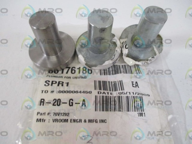 LOT OF 3 VROOM ENGR & MFG INC. 70V1292 PLUNGER FOR UNWIND *NEW IN A BAG*