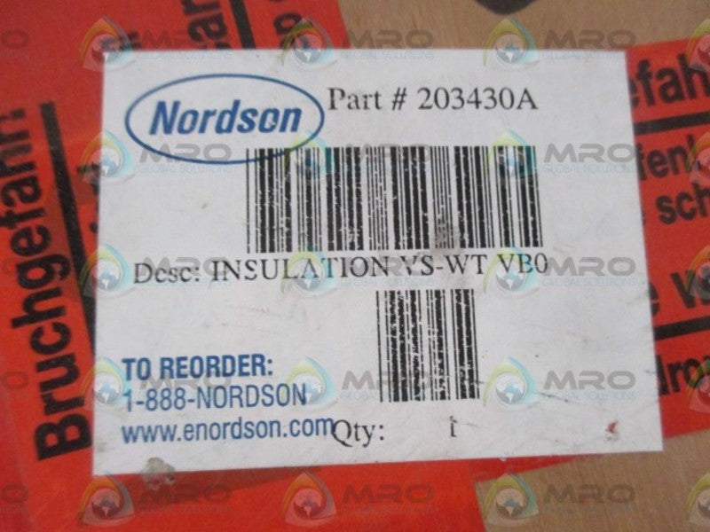 NORDSON 203430A INSULATION * ORIGINAL PACKAGE *