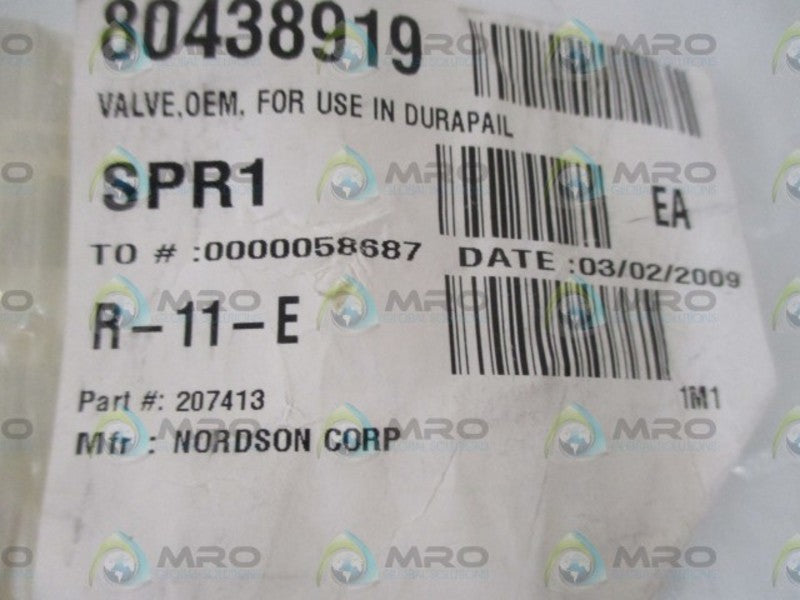 NORDSON 207413 VALVE KIT * NEW IN A BAG *