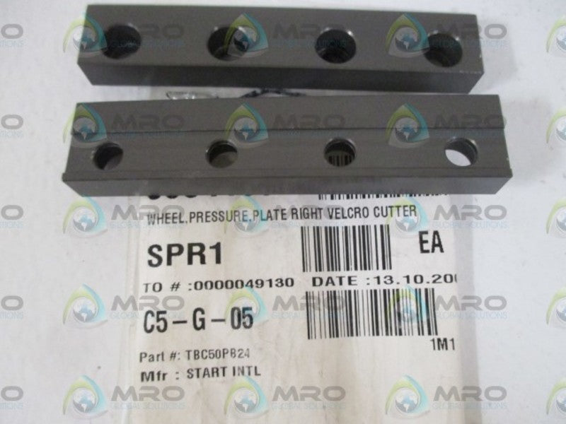 LOT OF 2 START INTL TBC50PB24 PLATE RIGHT CUTTER *NEW NO BOX*