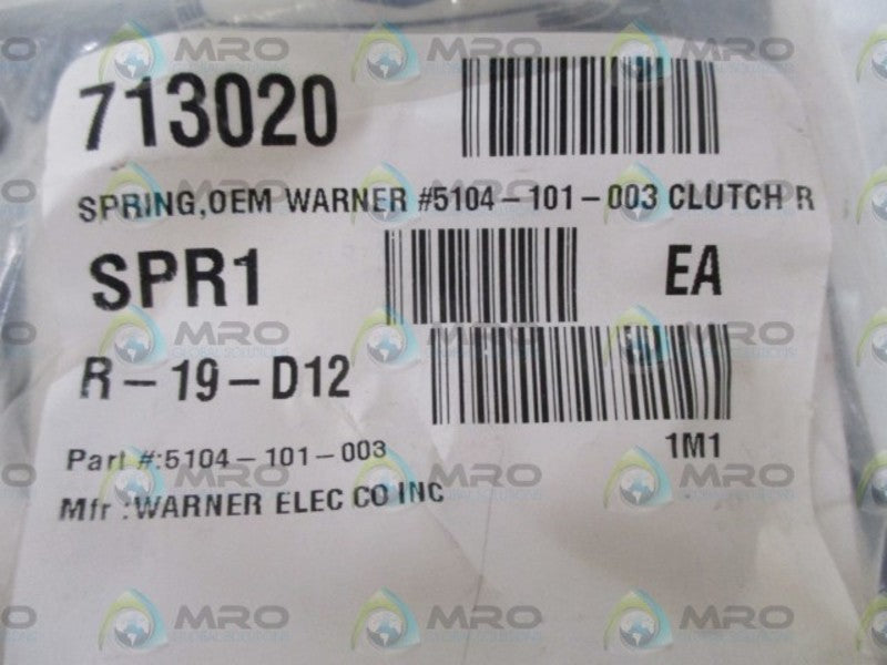 WARNER ELECTRIC 5104 101 003 CLUTCH SPRING * NEW IN FACTORY BAG *