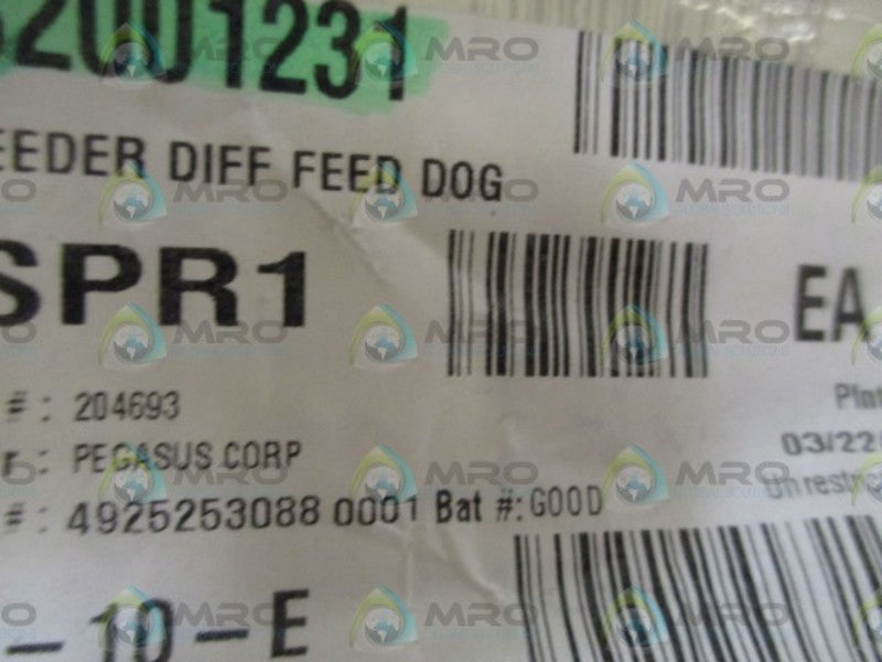 PEGASUS CORP. 204693 FEDER DIFF DOG * NEW IN A BAG *