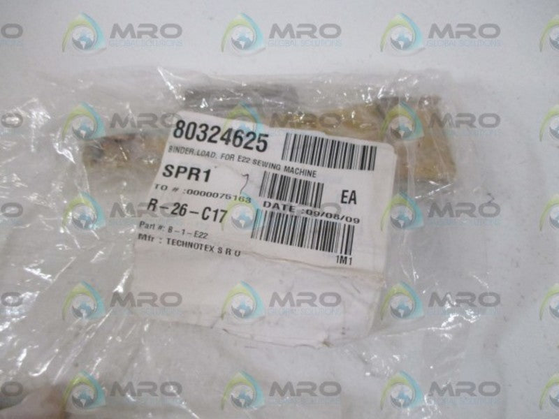 TECHNOTEX B-1-E22 BINDER, LOAD FOR E22 SEWING MACHINE * NEW NO  BOX *