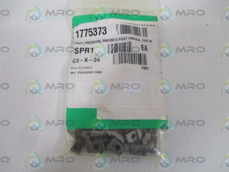 LOT OF 17 PEGASUS CORP. 210371 PRESSURE FOOT FINGER *NEW IN A BAG*