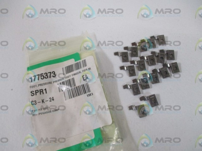 LOT OF 17 PEGASUS CORP. 210371 PRESSURE FOOT FINGER *NEW IN A BAG*