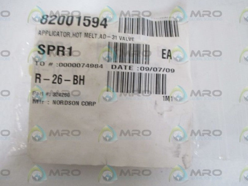 NORDSON 324260 HOT MELT VALVE APPLICATOR * NEW IN A BAG *